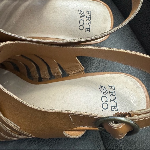 Frye and Company Galia Solid Tan Size 8 M Strappy Heeled Sandals - Picture 16 of 16